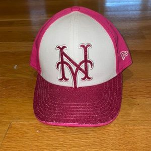 NEW Girls NY Mets Sparkle Adjustable Cap